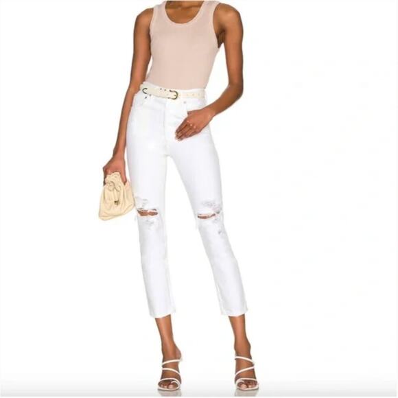 Agolde Riley High Rise Straight Crop in Slant Wash - Picture 1 of 7